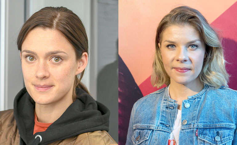 Krista Kosonen ja Armi Toivanen höpöttelivät kadulla. Krista Kosonen ja Armi Toivanen höpöttelivät kadulla.