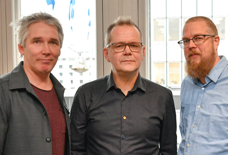 Miikka Nousiainen, Kari Hotakainen & Tuomas Kyrö. Miikka Nousiainen, Kari Hotakainen & Tuomas Kyrö.