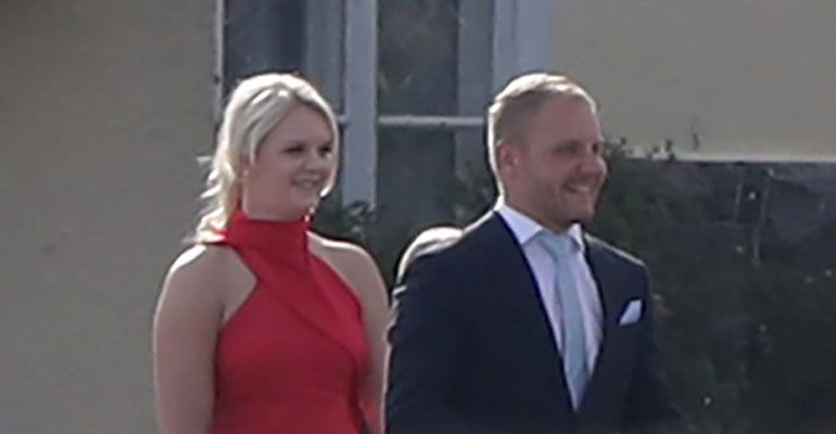 Emilia ja Valtteri Bottas. Emilia ja Valtteri Bottas.