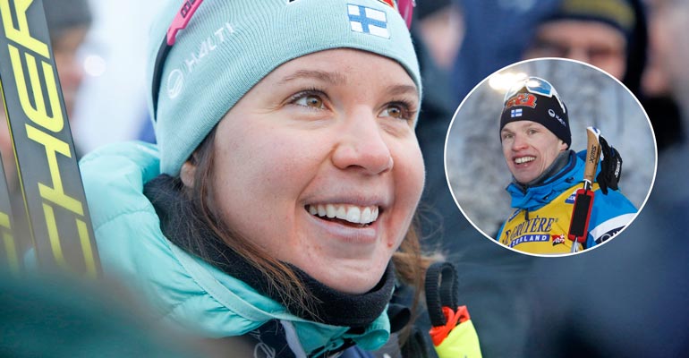 Iivo ja Kerttu Niskanen harjoittelevat yhdessä. Iivo ja Kerttu Niskanen harjoittelevat yhdessä.