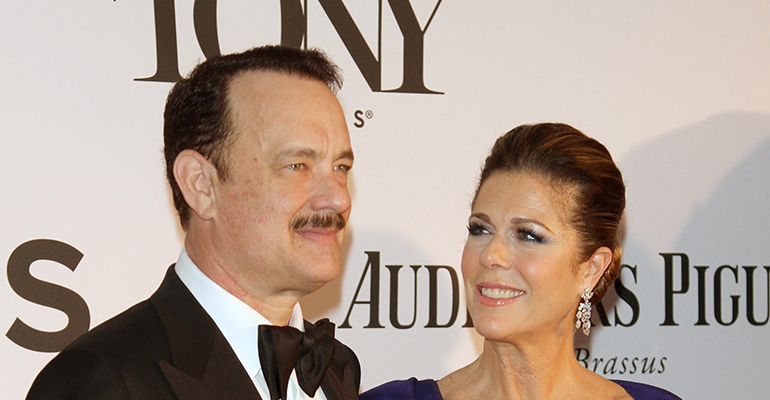 Tom hanks ja Rita-vaimo Tom hanks ja Rita-vaimo