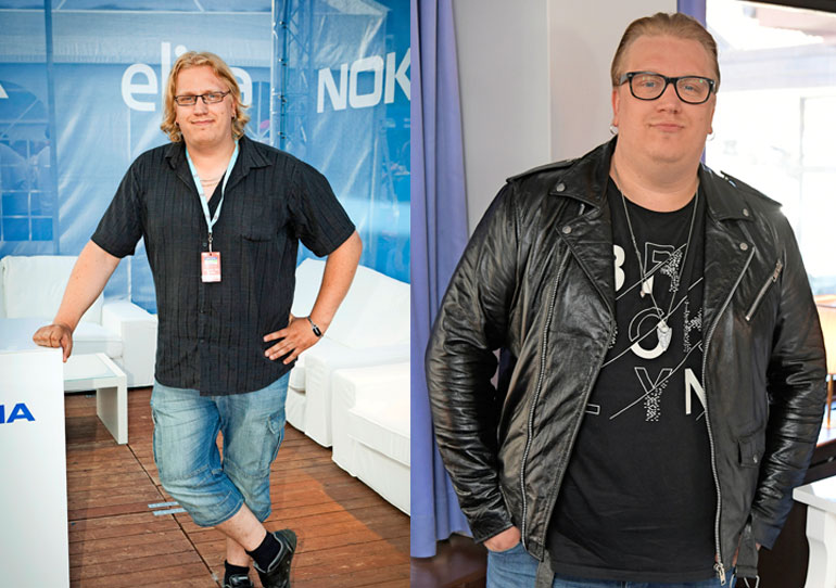 Arttu Wiskari vuonna 2011 ja nyt.