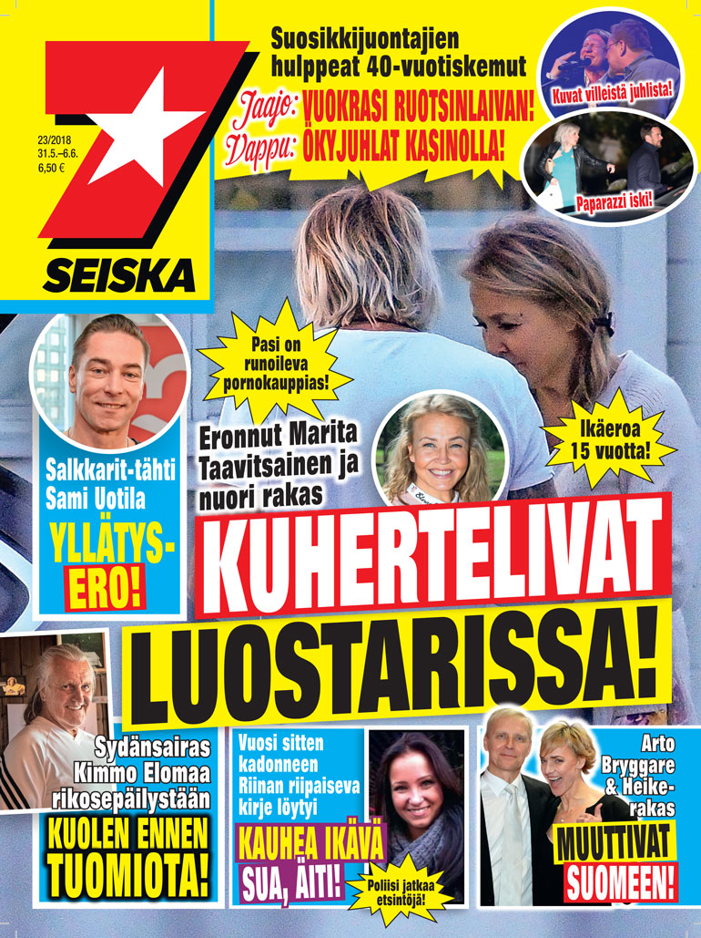 Marita Taavitsainen Seiskan kansijutussa.