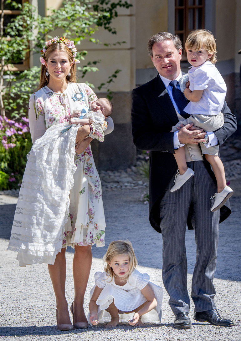 Ruotsin prinsessa Madeleine, Adrienne, Leonore, Chris O'Neill ja prinssi Nicolas