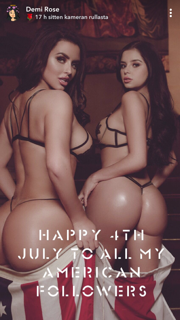 Demi Rose julkaisi Snapchatissaan materiaalia Yhdysvaltojen eilisen (4.7.) itsenäisyyspäivän kunniaksi.