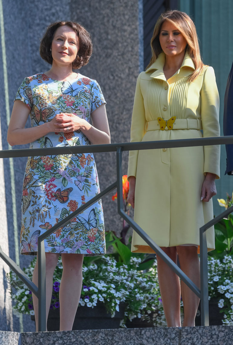 Jenni Haukio ja Melania Trump