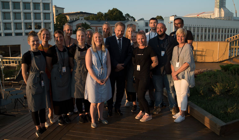 Sauli Niinistö Allas Sea Poolissa