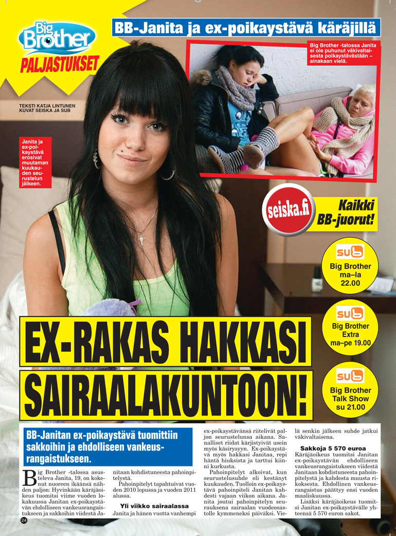 SEISKA 36/2012 Janita on kokenut kovia rakkausrintamalla.