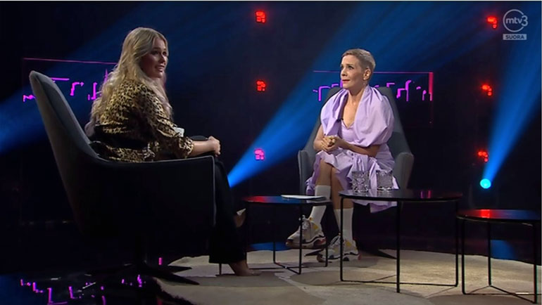 Sara Sieppi vieraili Enbuske, Veitola & Salminen -ohjelmassa viime viikon torstaina.