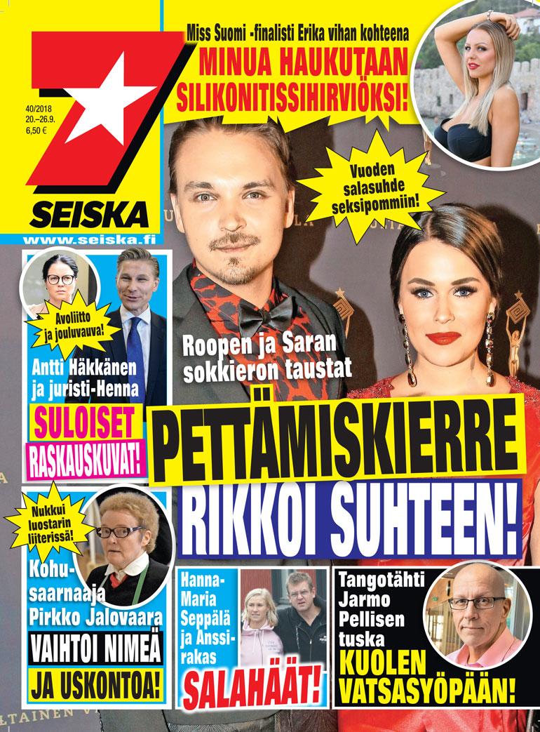 SEISKA 40/2018 Seiska paljasti Roopen ja Saran eron syyn viime syyskuussa.