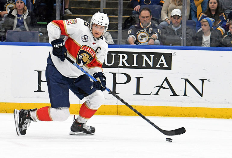Sasha on noussut Florida Panthers -joukkueen kapteeniksi.