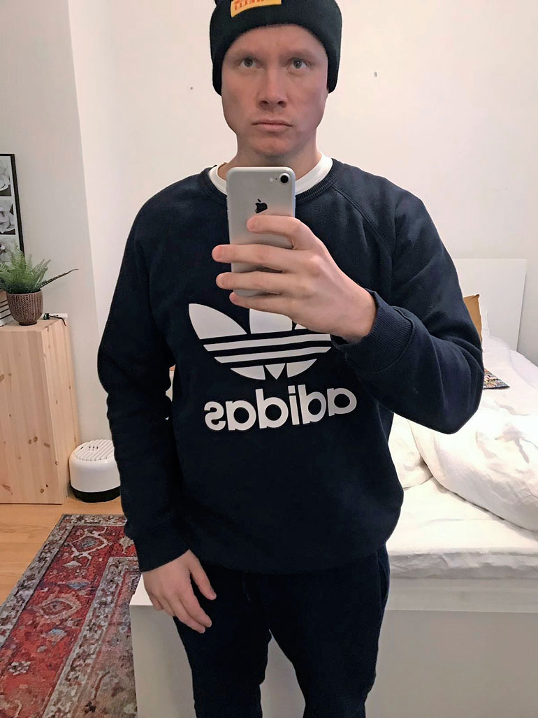 Ilari on viime viikolla otetussa kokovartaloselfiessä kuin uusi mies. Mies voi kesällä ottaa paidan pois biitsillä hyvällä omallatunnolla.