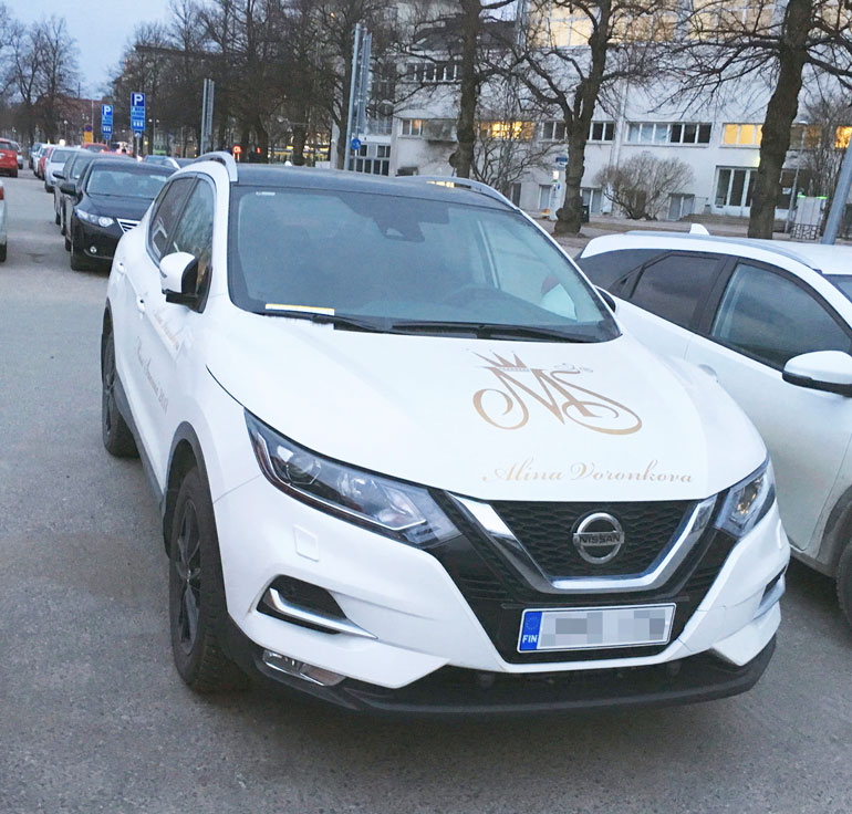 Alina Voronkovan missiauto.