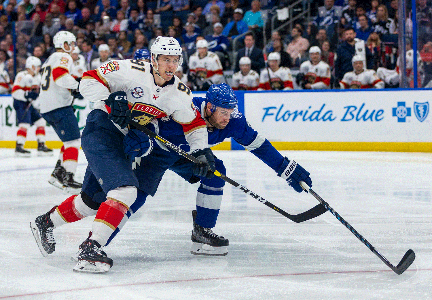 Juho Lammikko pelasi päättyneellä kaudella 40 NHL-ottelua Florida Panthersissa.