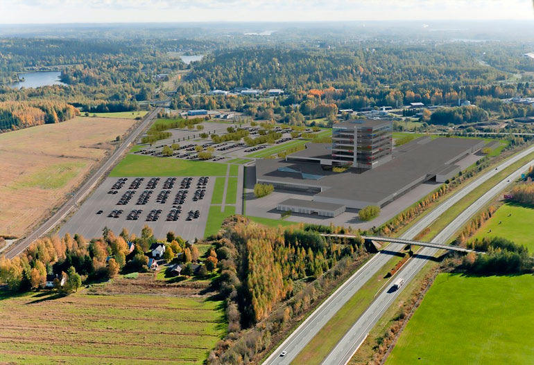 Tältä Sunny Car Centerin alueen olisi pitänyt näyttää. Tämän havainnekuvan paikalla Hämeenlinnassa on todellisuudessa edelleen peltomaisemaa.