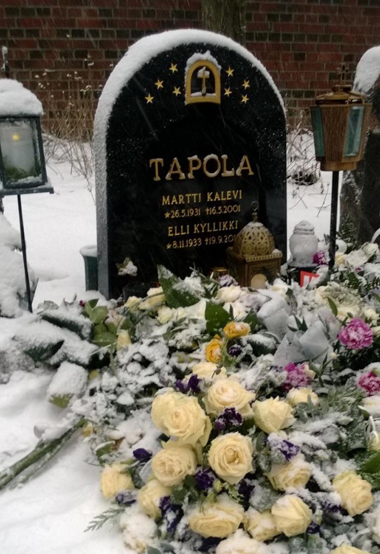 MErvi tapolan hauta.