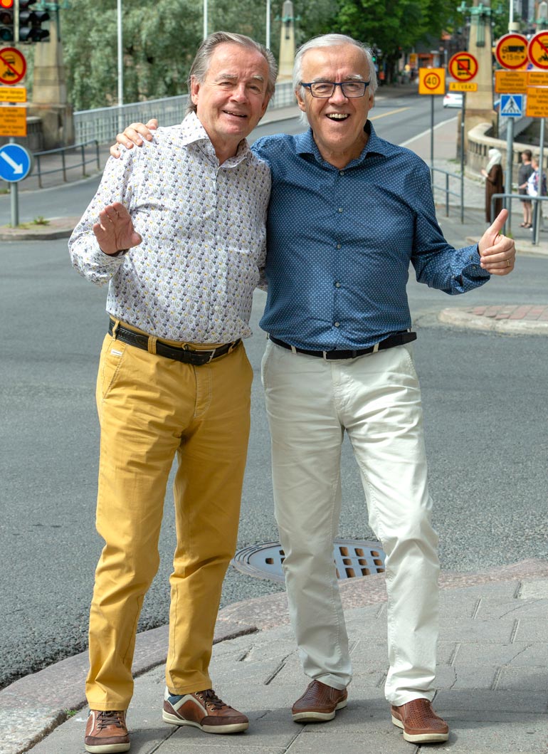 Matti (oik.) ja Teppo vierailivat Linnassa jo Martti Ahtisaaren ja Tarja Halosen aikoina.