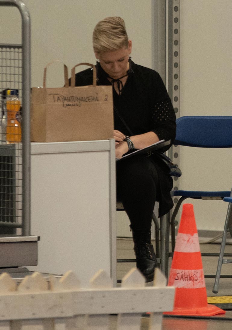 Heidi Sohlberg koiramessuilla.