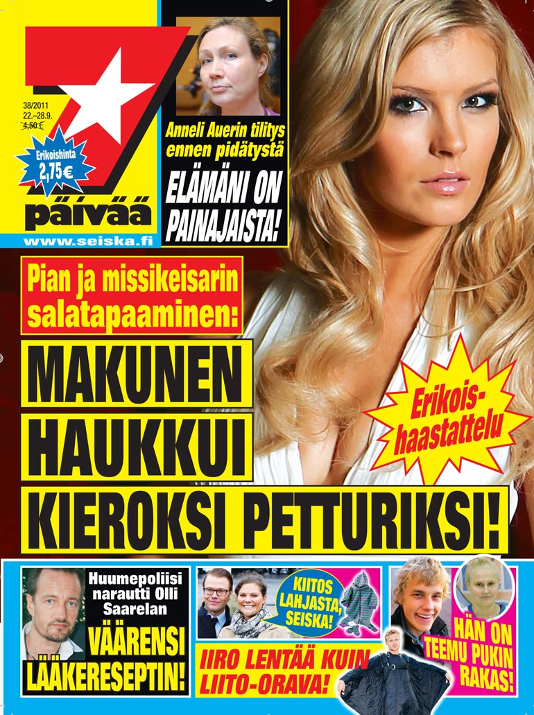 SEISKA 38/2011 Syyskuussa 2011 koko Suomi kohisi, kun Pia jätti misseyden ja sai Eino Makusenkin hermostumaan. Seiska paljasti kohun taustat.