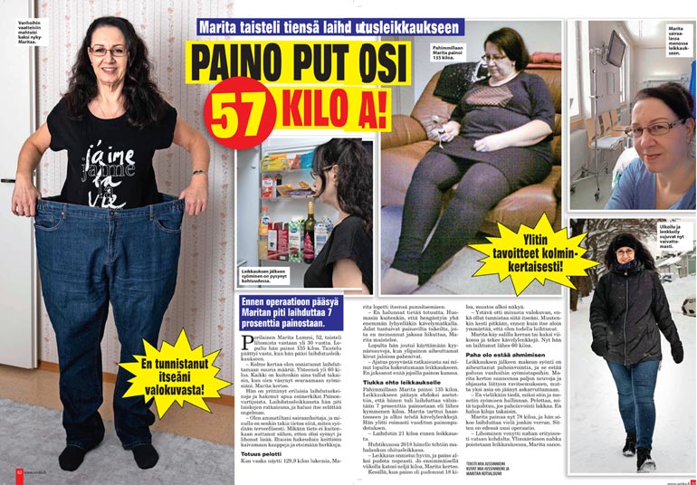 SEISKA 12/2019 Marita kertoi maaliskuussa Seiskassa, ettei tunnistanut peilikuvaansa laihdutuksen onnistuttua.