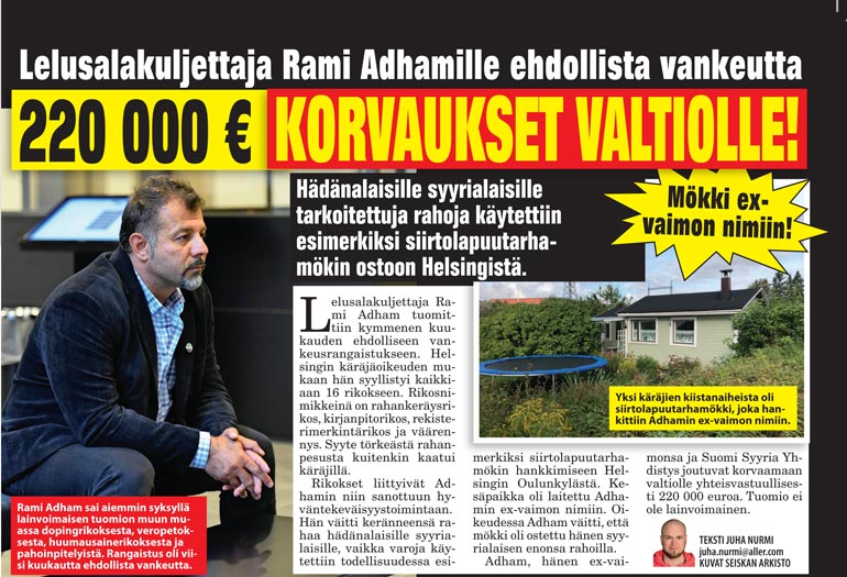 SEISKA 35/2018 Lelu-Rami sai vuonna 2018 ehdollisen vankeustuomion muun muassa rahankeräysrikoksesta.