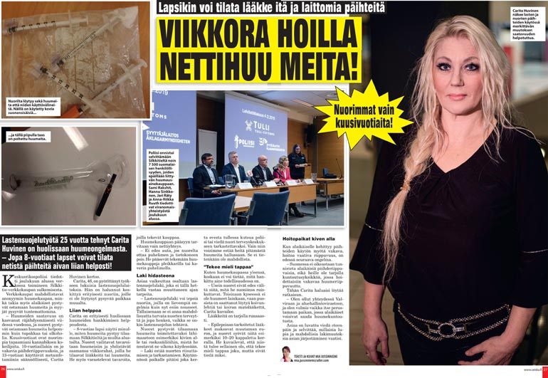 SEISKA 2/2020 Toissa viikolla Seiska kertoi, miten lastensuojelutyössä ollaan voimattomia, kun ei ole keinoja puuttua jopa alle 10-vuotiaiden päihteiden käyttöön.