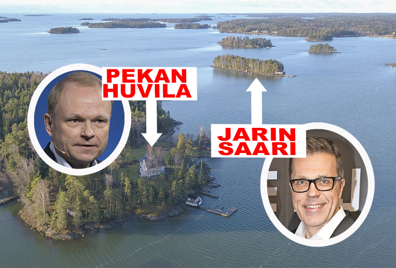 Pekan huvila on huutoetäisyyden päässä Jari Sarasvuon Pikku Pukkisaaresta.