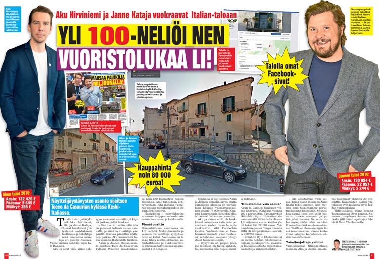 SEISKA 4/2018 Kaksi vuotta sitten Seiska etsi ja kuvasi Jannen Akun ostaman italialaisen talon, jota he vuokraavat vieraille.