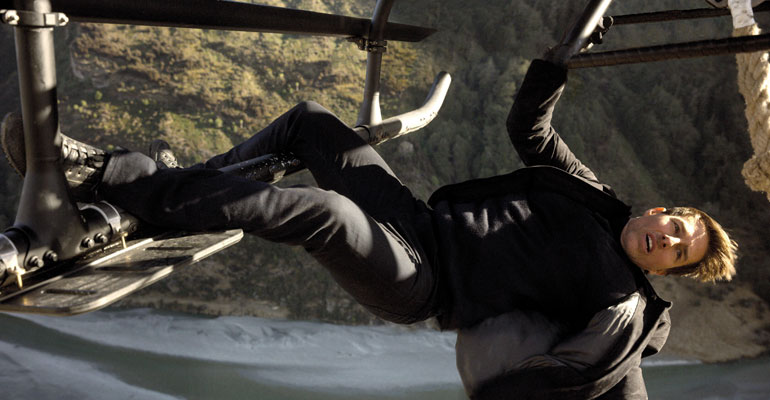 Tom Cruise roikkui helikopterissa Mission Impossible Fallout -elokuvassa.