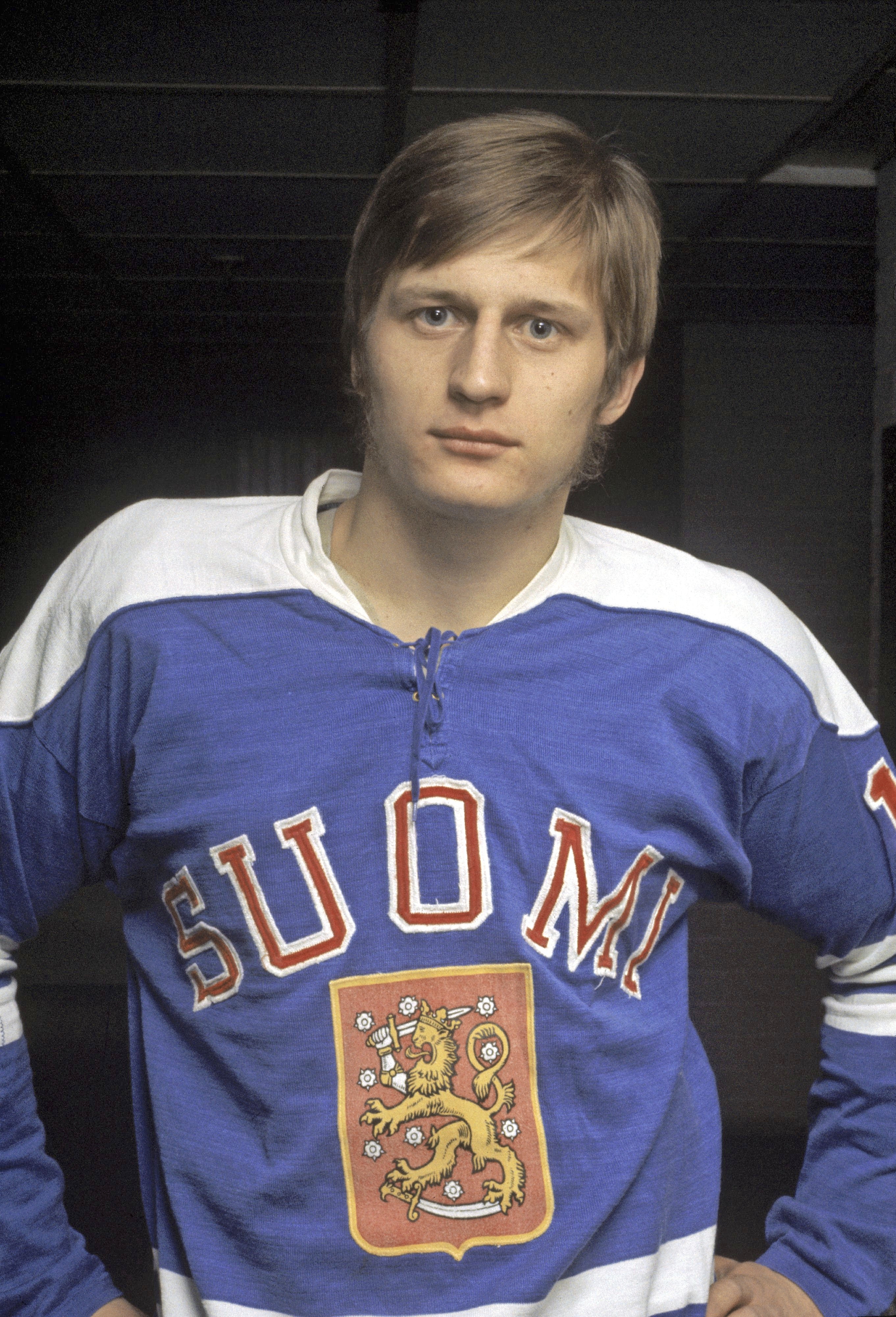 Suomen maajoukkueen luottoratsu Juhani Tamminen uhkui itseluottamusta suunnatessaan rapakon taakse ammattilaiskaukaloihin. Kuva vuodelta 1971.