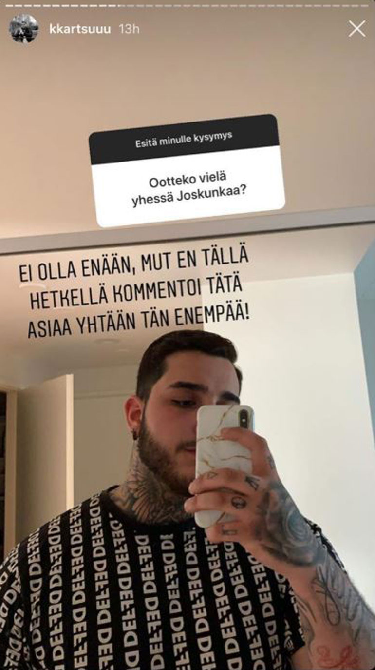 Kuvakaappaus Karimin Instagram-videotarinasta.