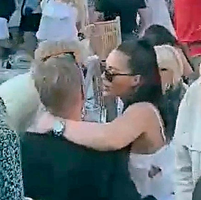 Stefu ja Sofia unohtivat koronakaranteenin ja painelivat pian Monacosta saavuttuaan juhlimaan yleisön sekaan.