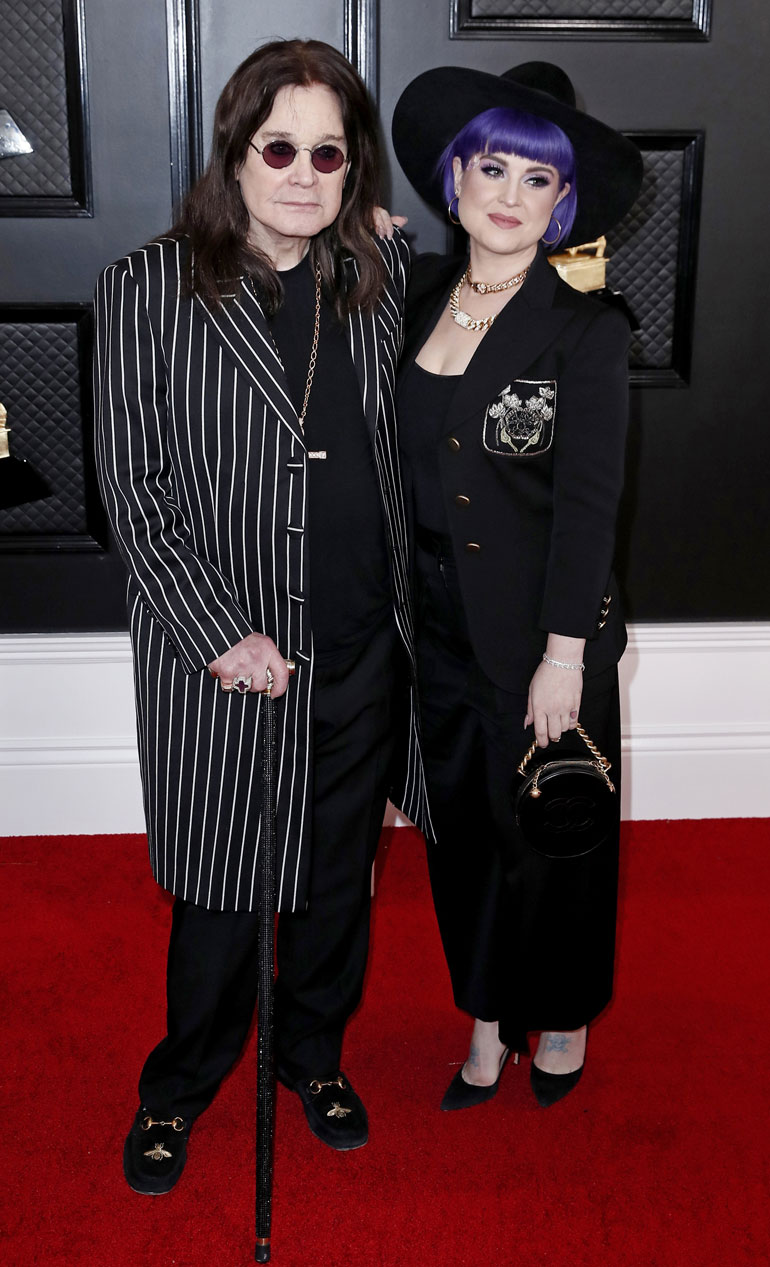 Ossy ja Kelly Osbourne vuoden 2020 Grammy-gaalassa tammikuussa.