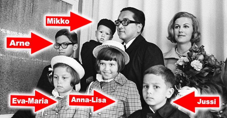 Armi sai Virgilio Hilarion kanssa viisi lasta, joista 1959 syntynyt Jussi oli toiseksi nuorin.