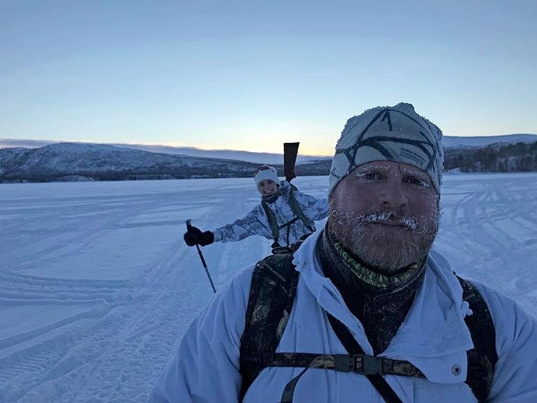 Metsästyskaverina Sadulla on nykyisin Mikko-veli. Kuva Norjasta kahden vuoden takaa.