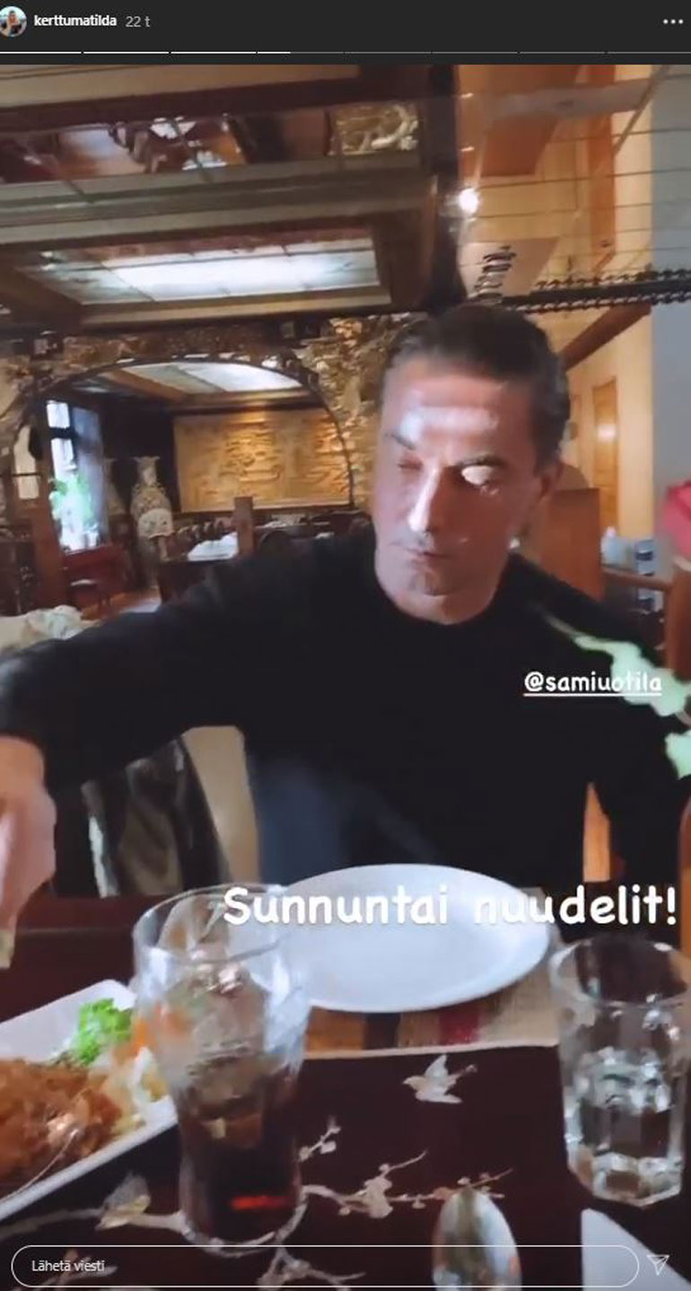 Kuvakaappaus Kerttu Rissasen Instagram-videotarinasta.