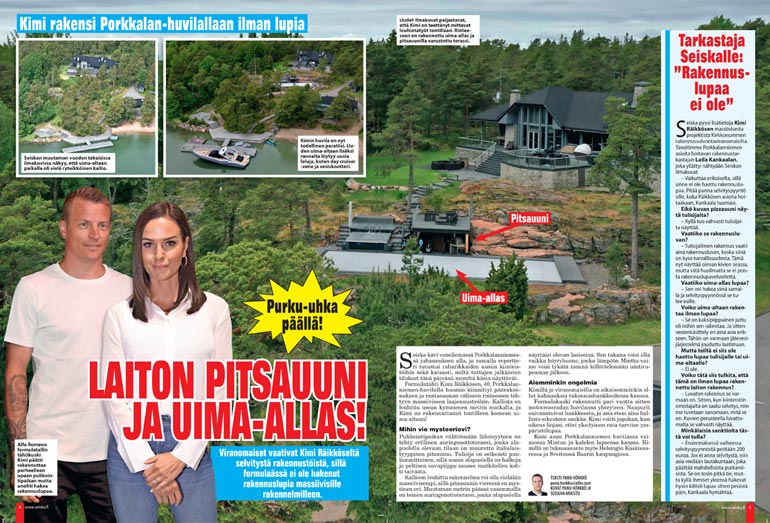SEISKA 28/2020 Seiska selvitti kesällä, että miljoonia tienannut moottoriurheilija on pannut ranttaliksi Porkkalan-huvilallaan. Ilmakuvat paljastivat formulaässän toimineen huolimattomasti rakennusprojektissaan. Tulisijallinen pitsauuni oli vailla lupaa.
