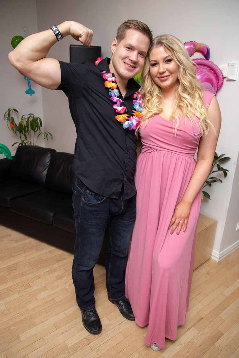 (190220) -- Helsinki, February 20, 2019 – Vilma and Juuso poses for the camera during Temptation Island Suomi Press Conference in Helsinki, Finland, 20. February 2019. (Matti Matikainen/Aller Media)