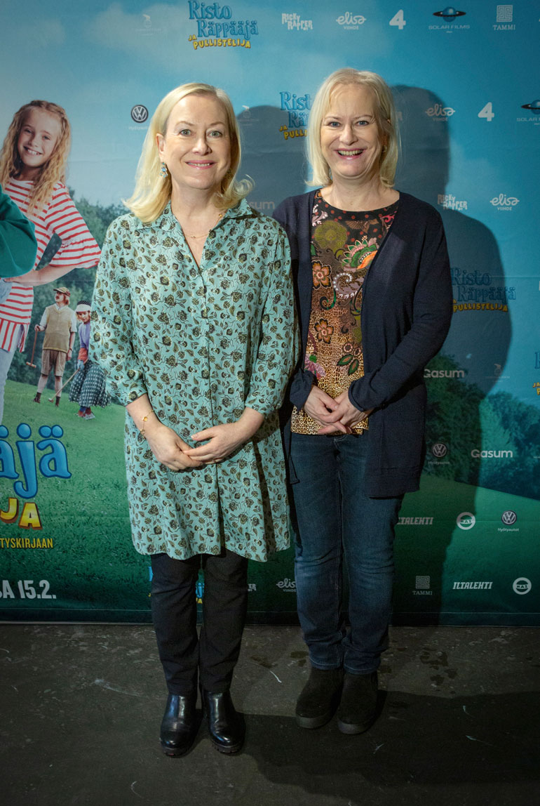 Tiina Nopola ja Sinikka Nopola Risto Räppääjä - Elokuvan pressissä Korjaamo ino 2019-02-06