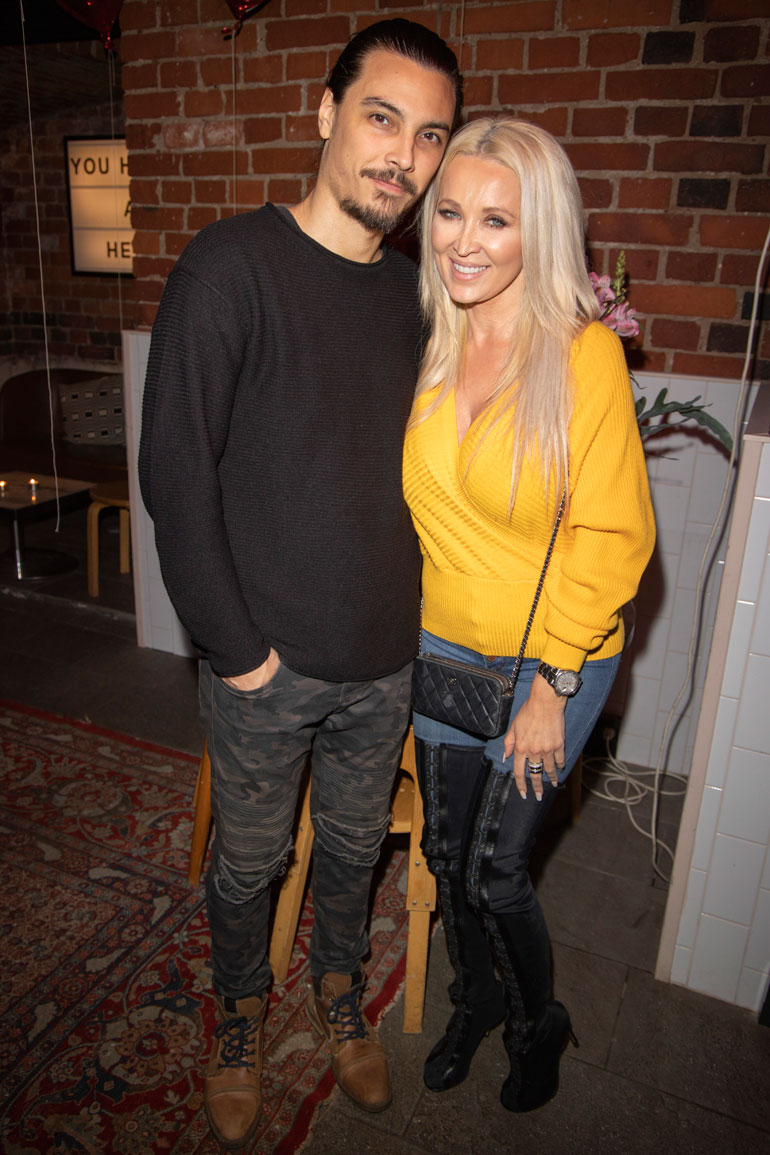 (190212) -- Helsinki, February 12, 2019 – Ronnie Roos and Susanna Penttilä poses for the camera during Cosmic - Jewelery collection, launch event in Helsinki, Finland, 12. February 2019. (Matti Matikainen/Aller Media)