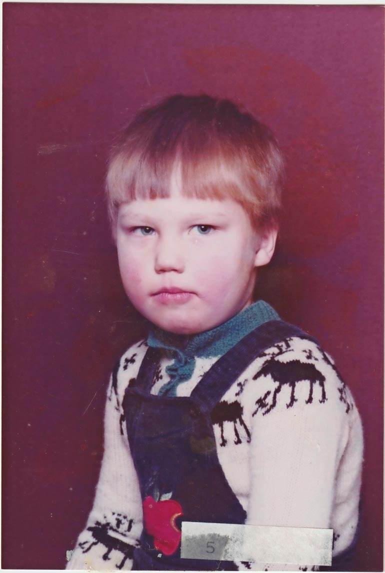 Pikku-Mika Amurinlinnan päiväkodissa Tampereella 1980-luvun alussa.