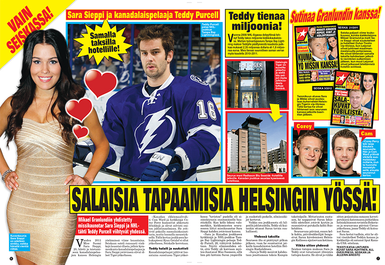 Keväällä 2012 Saralla oli sutinaa NHL-miljonääri Teddy Purcellin kanssa.