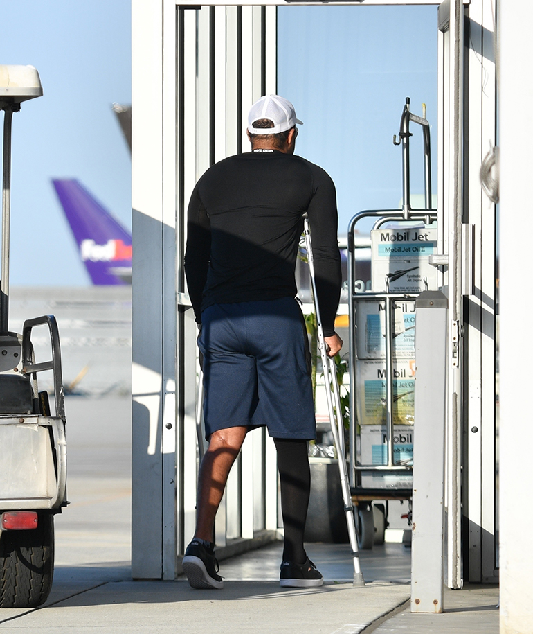 Tiger Woods lentokentällä