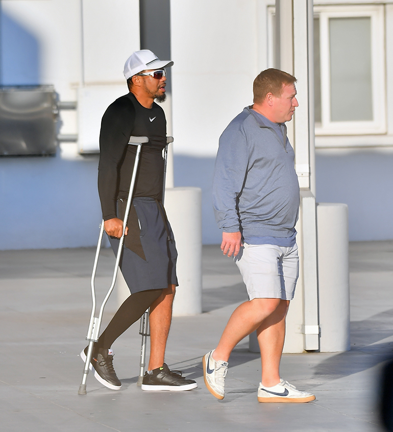 Tiger Woods lentokentällä