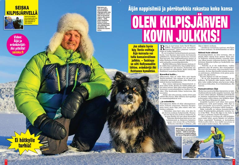 SEISKA 6/2019 Helmikuussa 2019 Seiskan haastattelussa Akin juttu luisti mainosti, ja yleensä omissa oloissaan viihtyvä tv-tähti esitteli mieluusti kotiseutujaan.