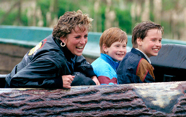 Prinsessa Diana ja prinssit William ja Harry
