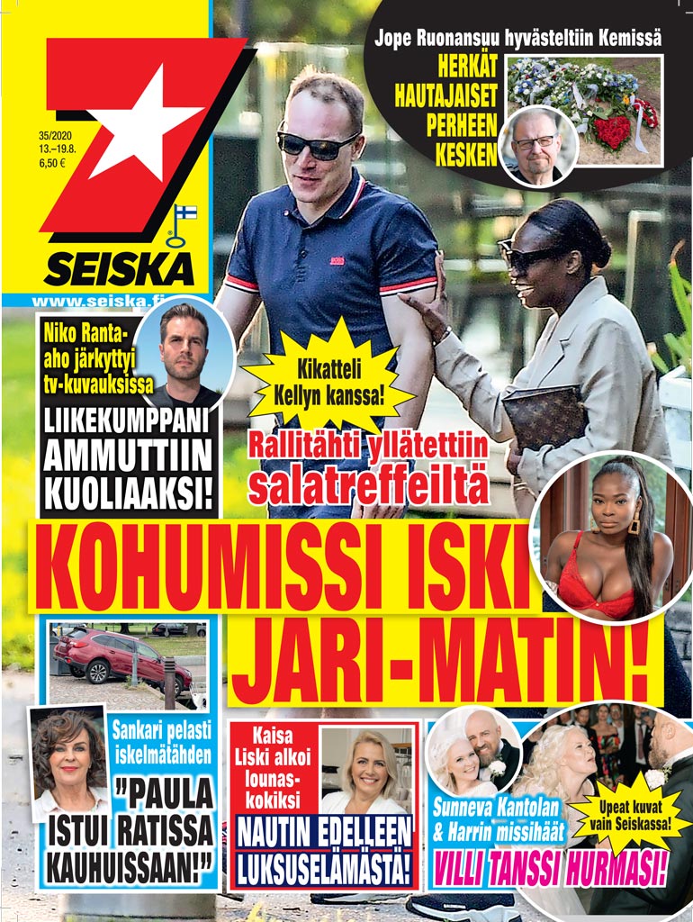SEISKA 35/2020Kelly on yhdistetty romanttisesti myös Jari-Matti Latvalaan, jolle hän myöntää lähettäneensä yksityisviestejä. – Kukapa mies ei rakastaisi kauniita naisia?