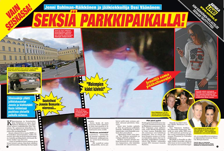 SEISKA 40/2013 Jymypommi laukesi, kun Seiska kertoi parin salaseksistä Jennin autossa.