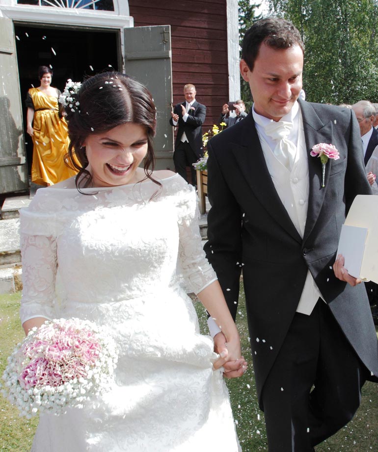 Suvi ja Simo Aalto menivät naimisiin Kolarissa elokuussa 2014.