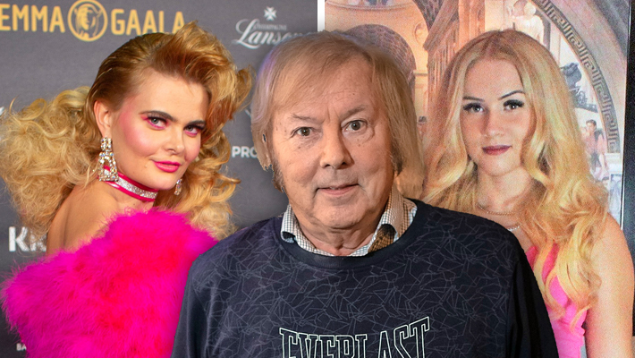 Erika Vikman, 28, ja Helmi Loukasmäki, 20, ovat kumpikin mieltyneet Dannyn, 79, seurasta.
